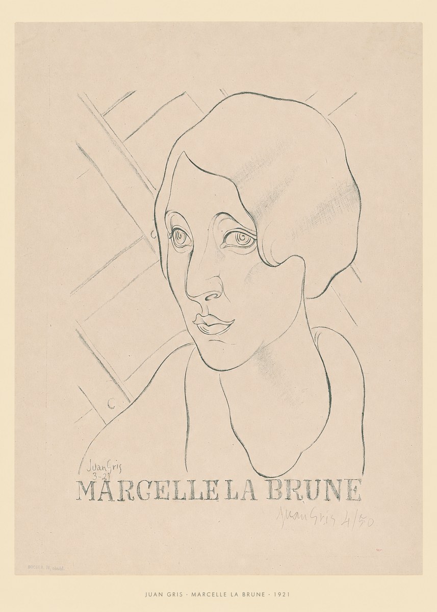 Juan Gris Marcelle La Brune I No6 - Plakat