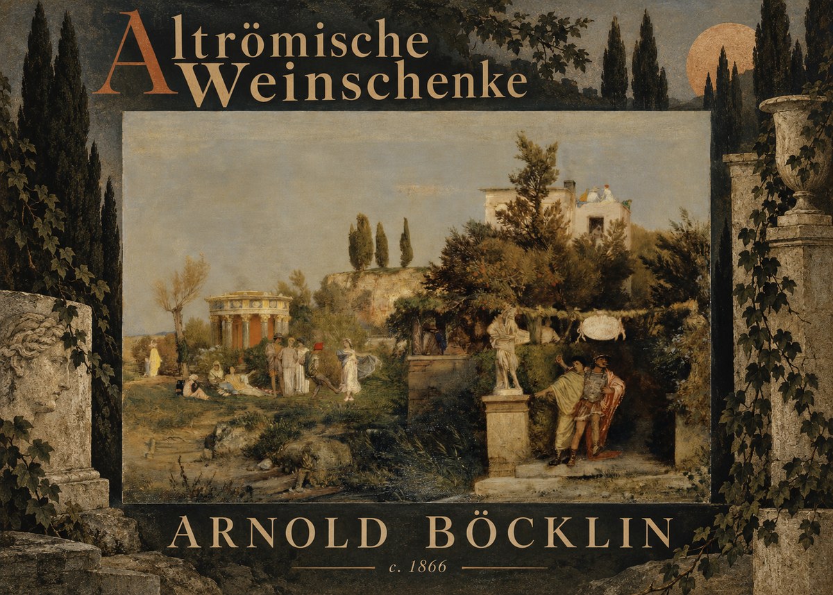 Arnold Böcklin Altrömische Weinschenke No6 - Plakat