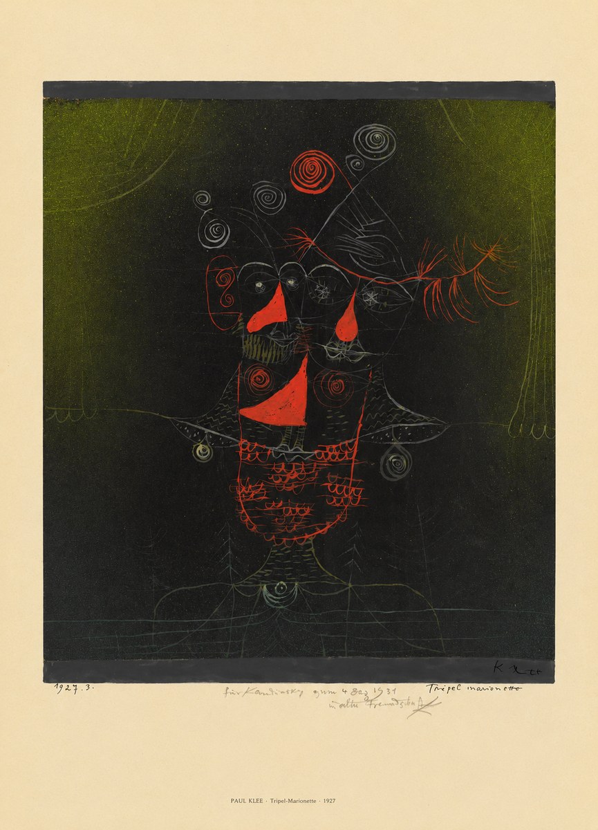 Paul Klee Tripel-marionette No6 - Plakat