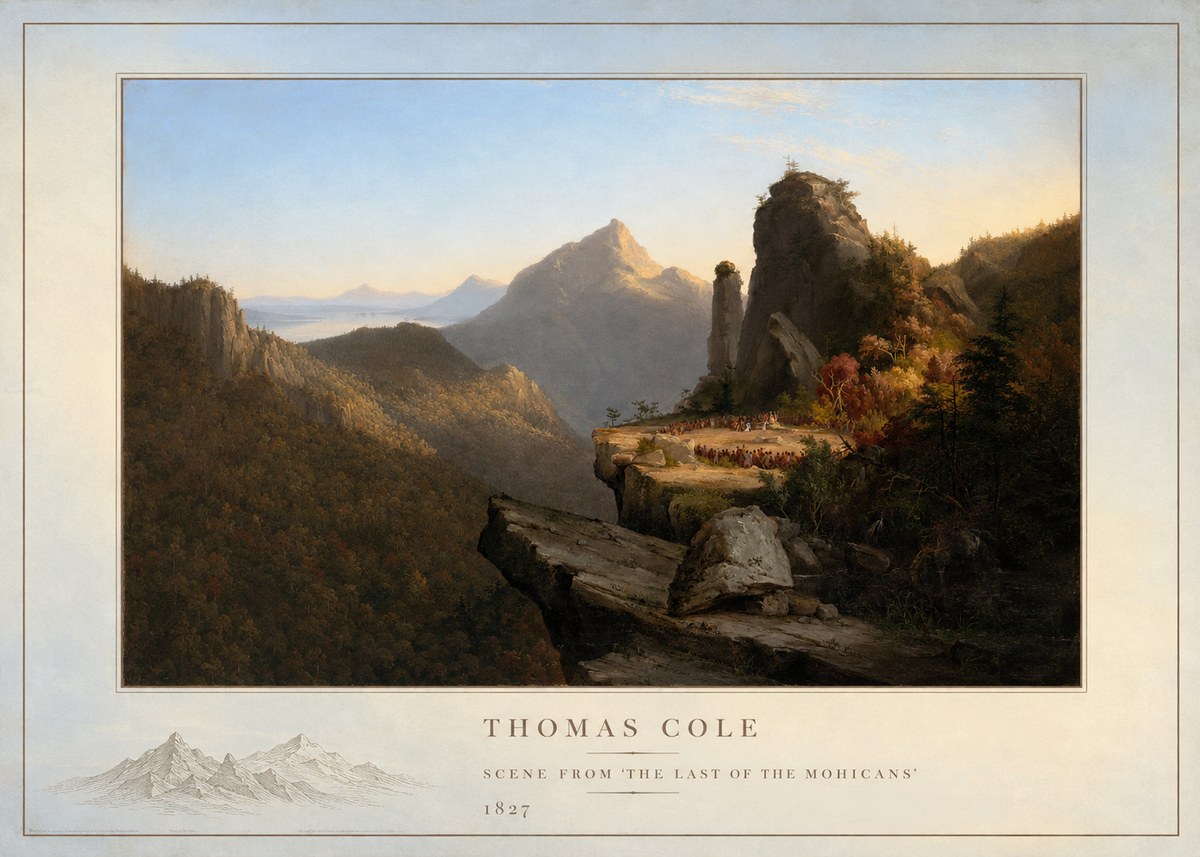 Thomas Cole Scene from 'the Last of the Mohicans' No4 - Plakat