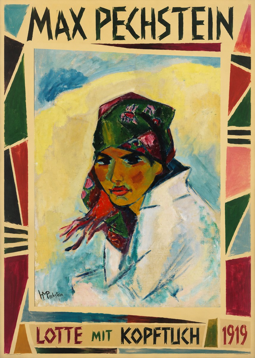 Max Pechstein Lotte Mit Kopftuch 1919 No4 - Plakat