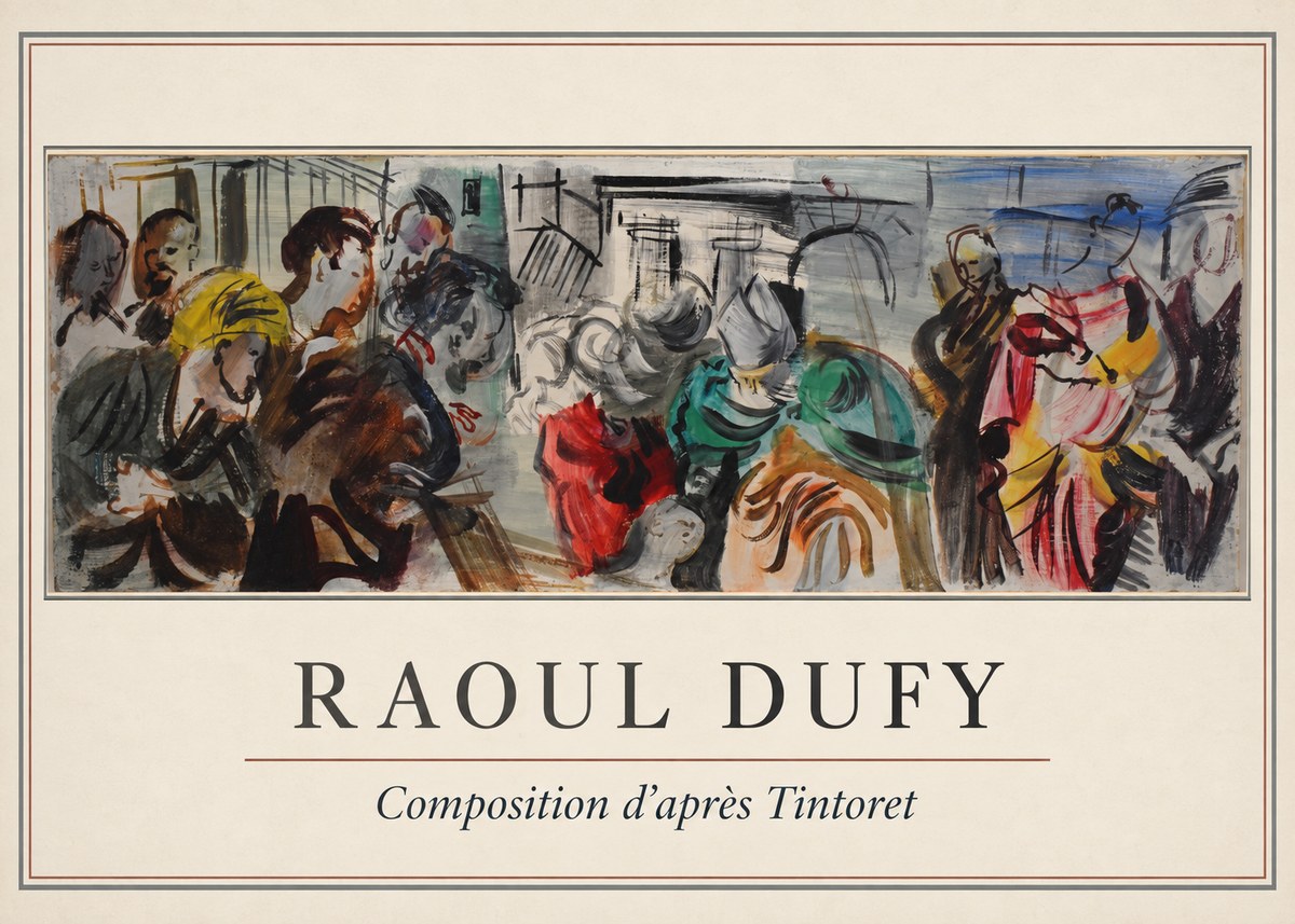 Raoul Dufy Composition D'après Tintoret No1 - Plakat