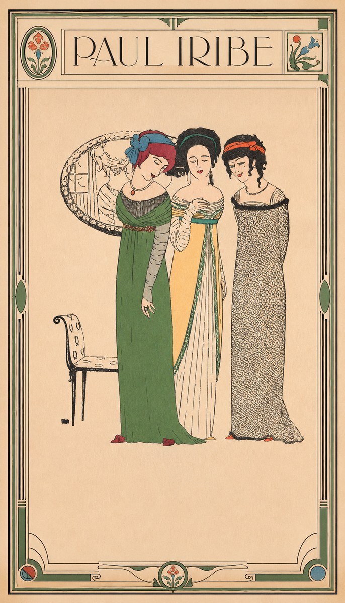 Paul Iribe Three Women in Fashion No1 - Plakat