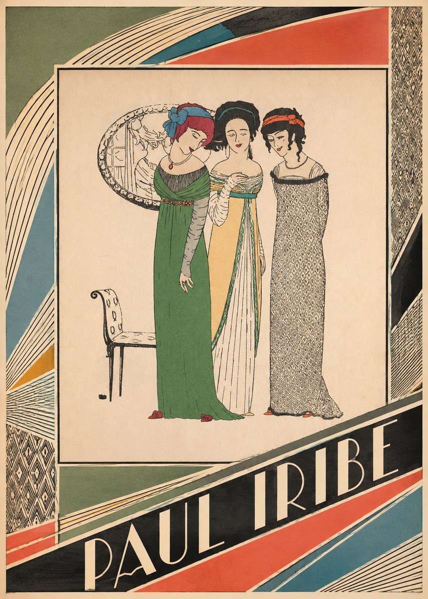 Paul Iribe Three Women in Fashion No5 - Plakat