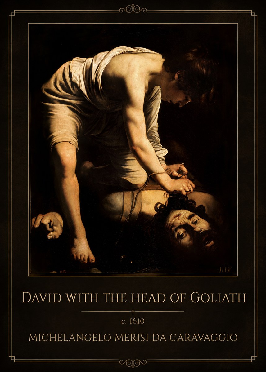 Michelangelo Merisi da Caravaggio David with the Head of Goliath I No1 - Plakat