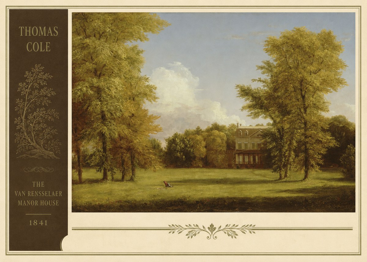 Thomas Cole The Van Rensselaer Manor House - 1841 No2 - Plakat