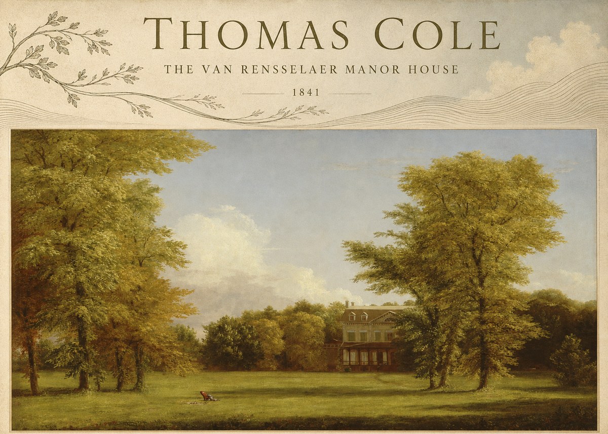 Thomas Cole The Van Rensselaer Manor House - 1841 No3 - Plakat