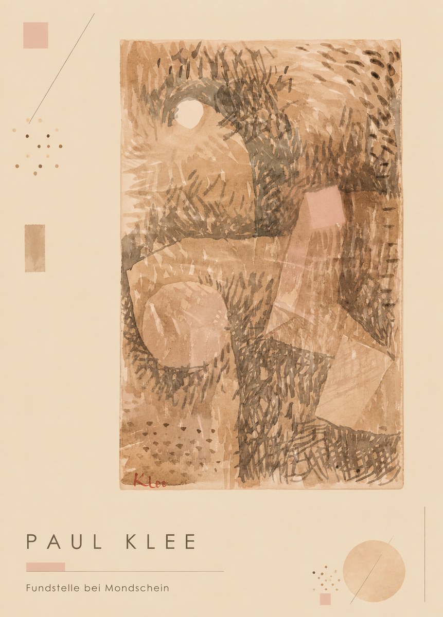 Paul Klee Fundstelle Bei Mondschein No4 - Plakat