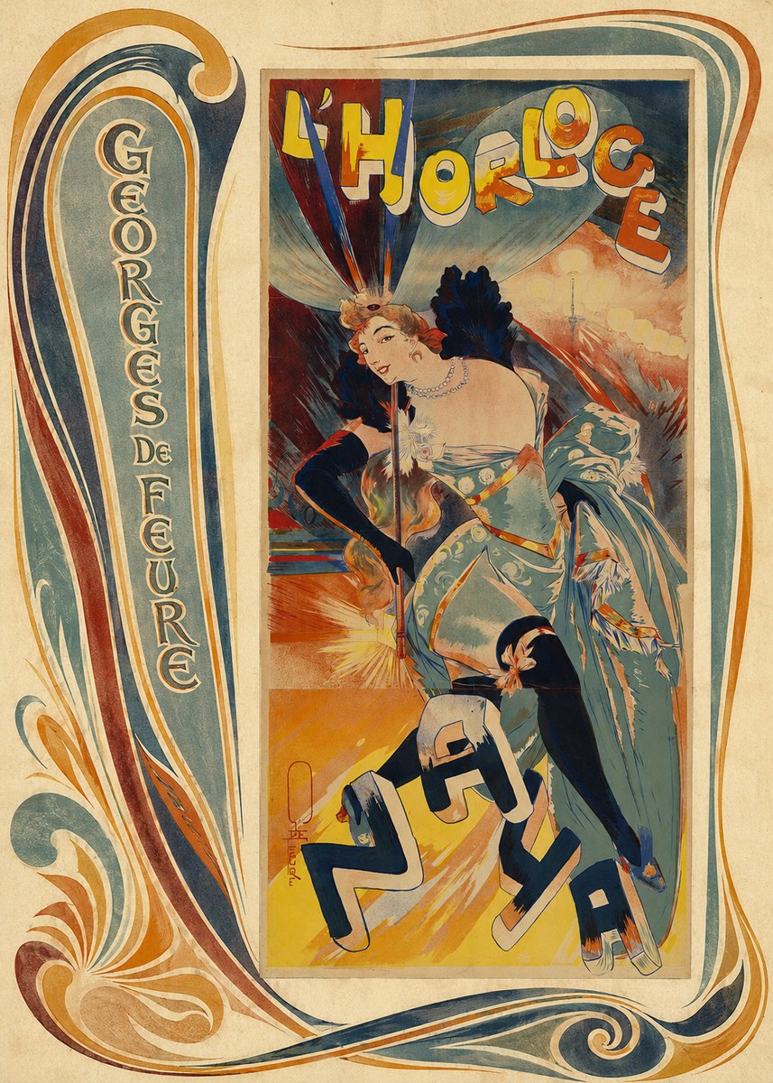 Georges de Feure L'horloge I No3 - Plakat