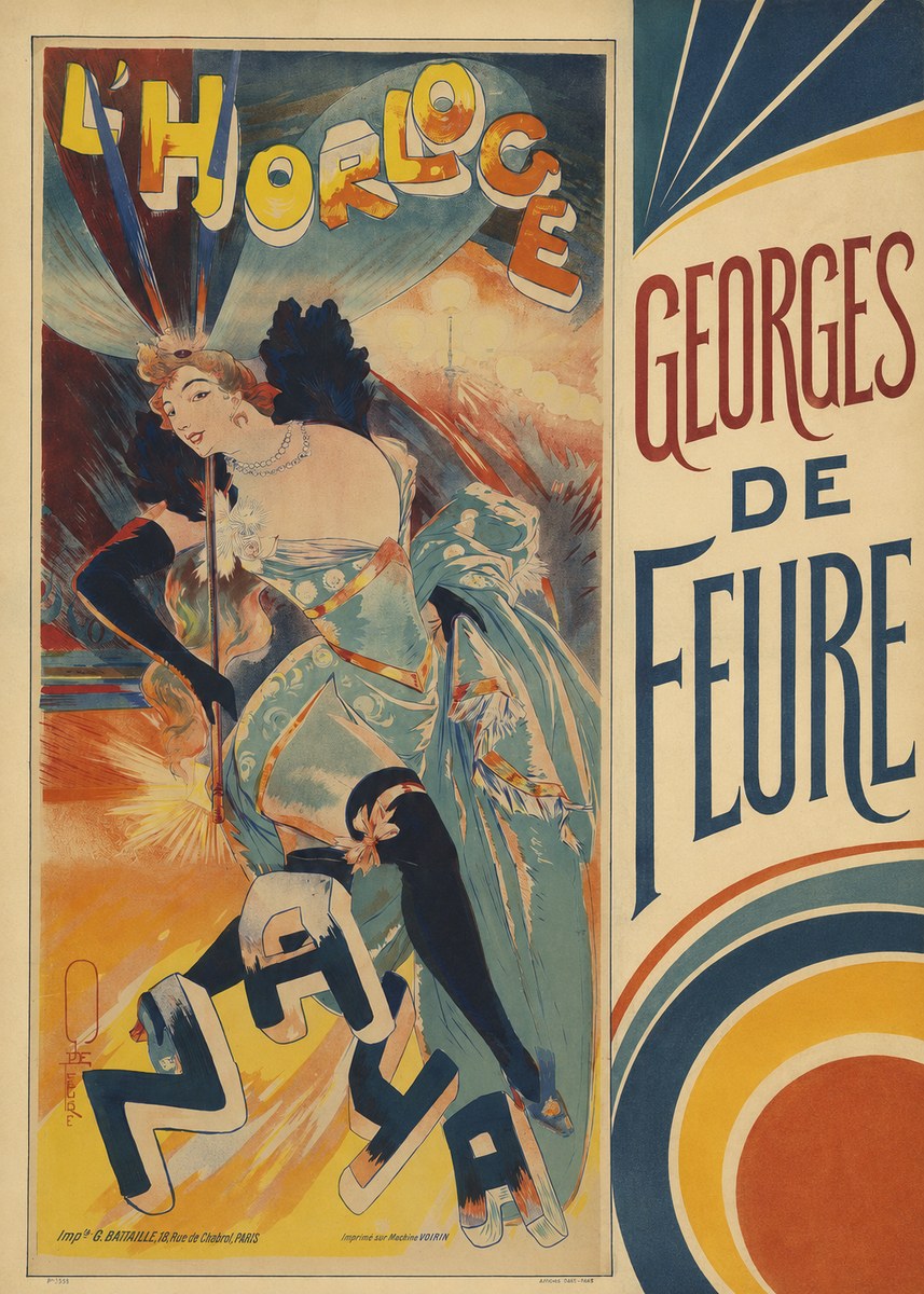Georges de Feure L'horloge I No4 - Plakat