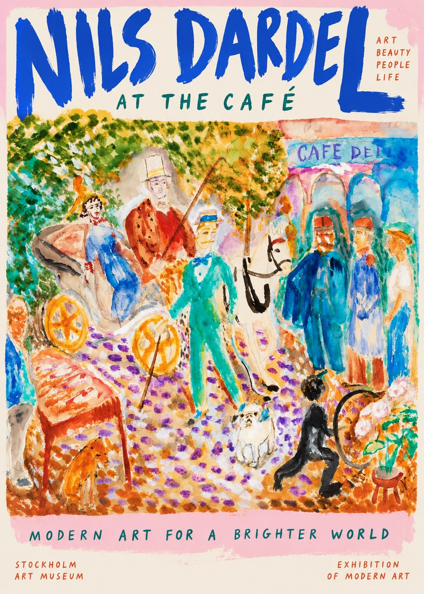 Nils Dardel A Scene from Paris No6 - Plakat