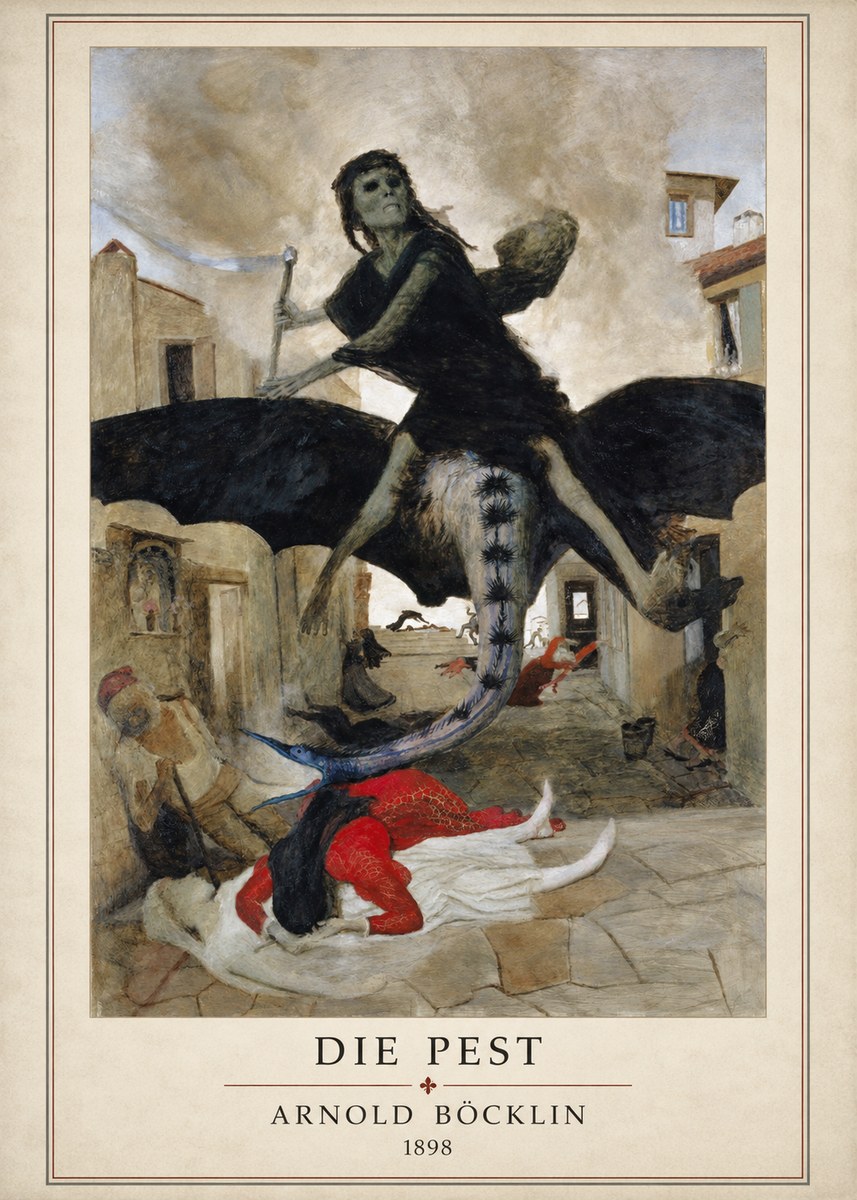 Arnold Böcklin Die Pest I No1 - Plakat