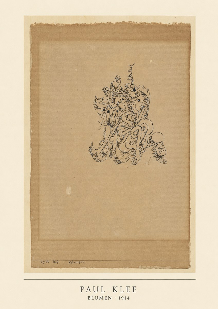 Paul Klee Blumen I No5 - Plakat