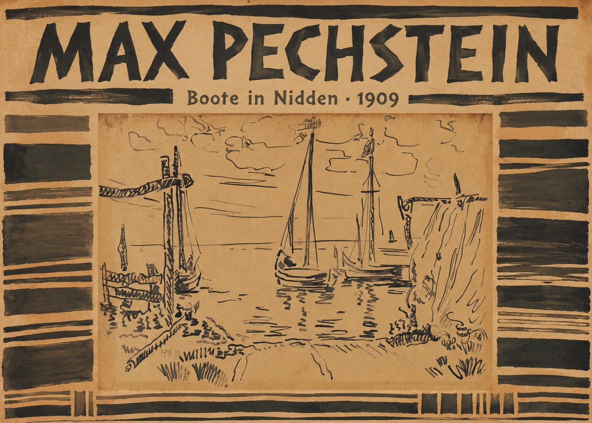 Max Pechstein Boote in Nidden No3 - Plakat