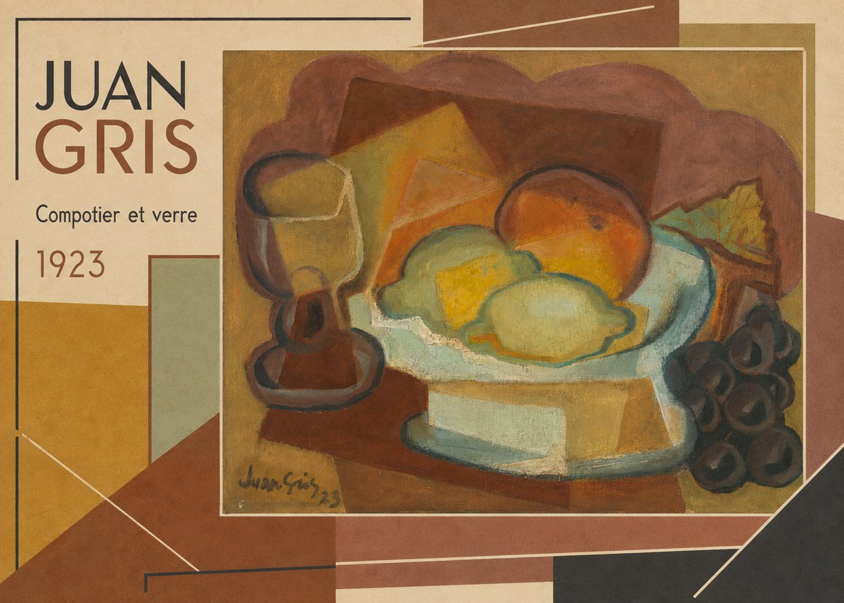 Juan Gris Compotier Et Verre No2 - Plakat