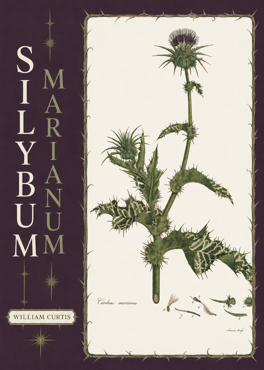William Curtis Silybum Marianum No6 - Plakat