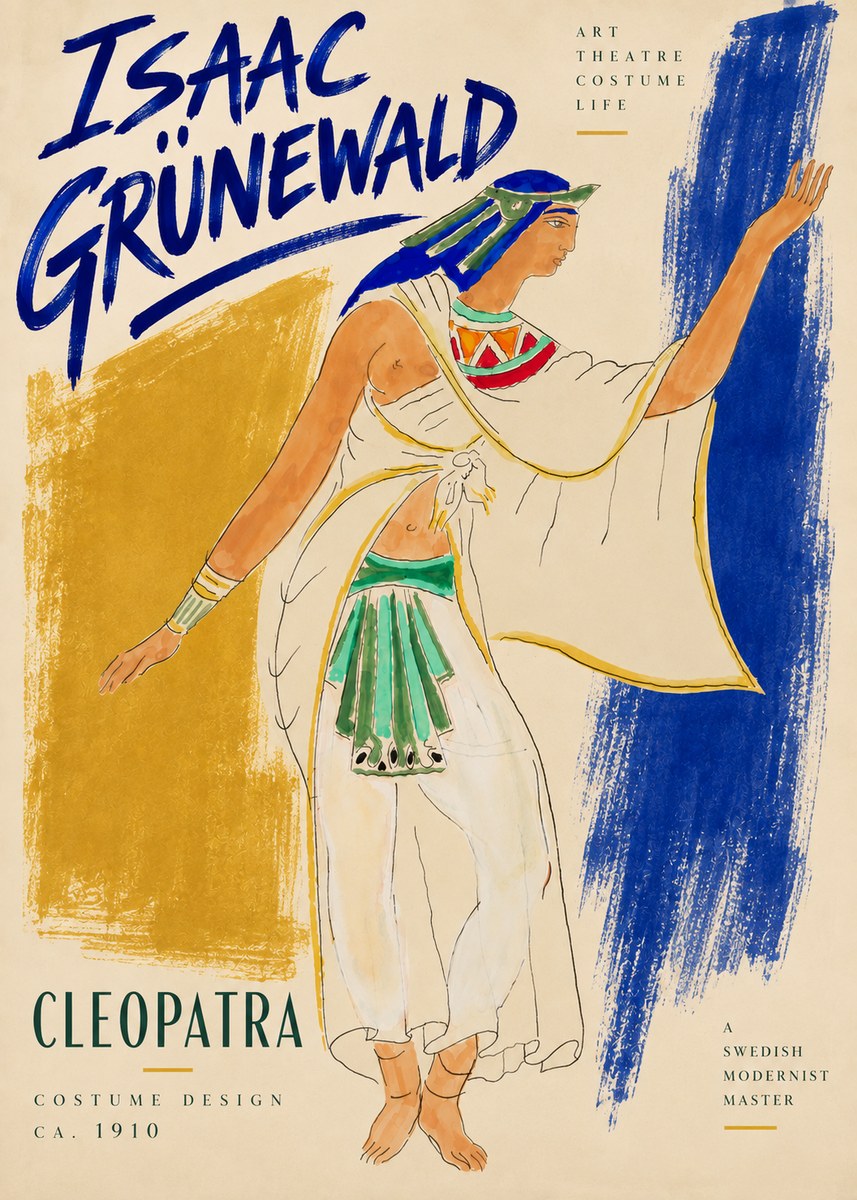 Isaac Grünewald Cleopatra - Costume Design No5 - Plakat