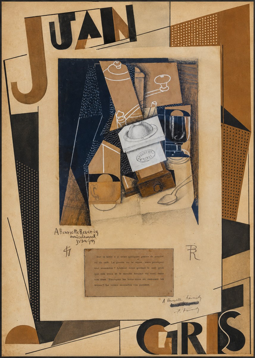 Juan Gris Still Life with Coffee Grinder I No4 - Plakat