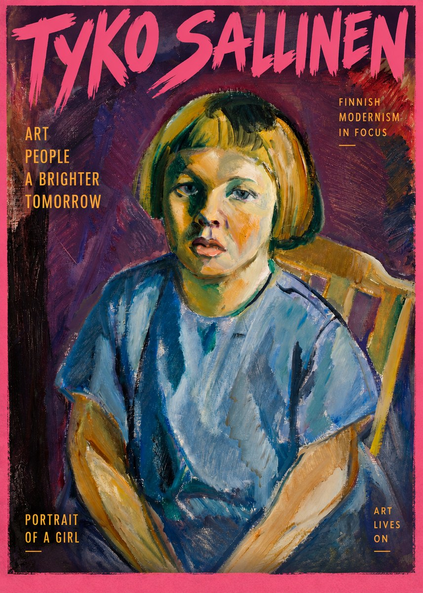 Tyko Sallinen Portrait of a Girl I No2 - Plakat