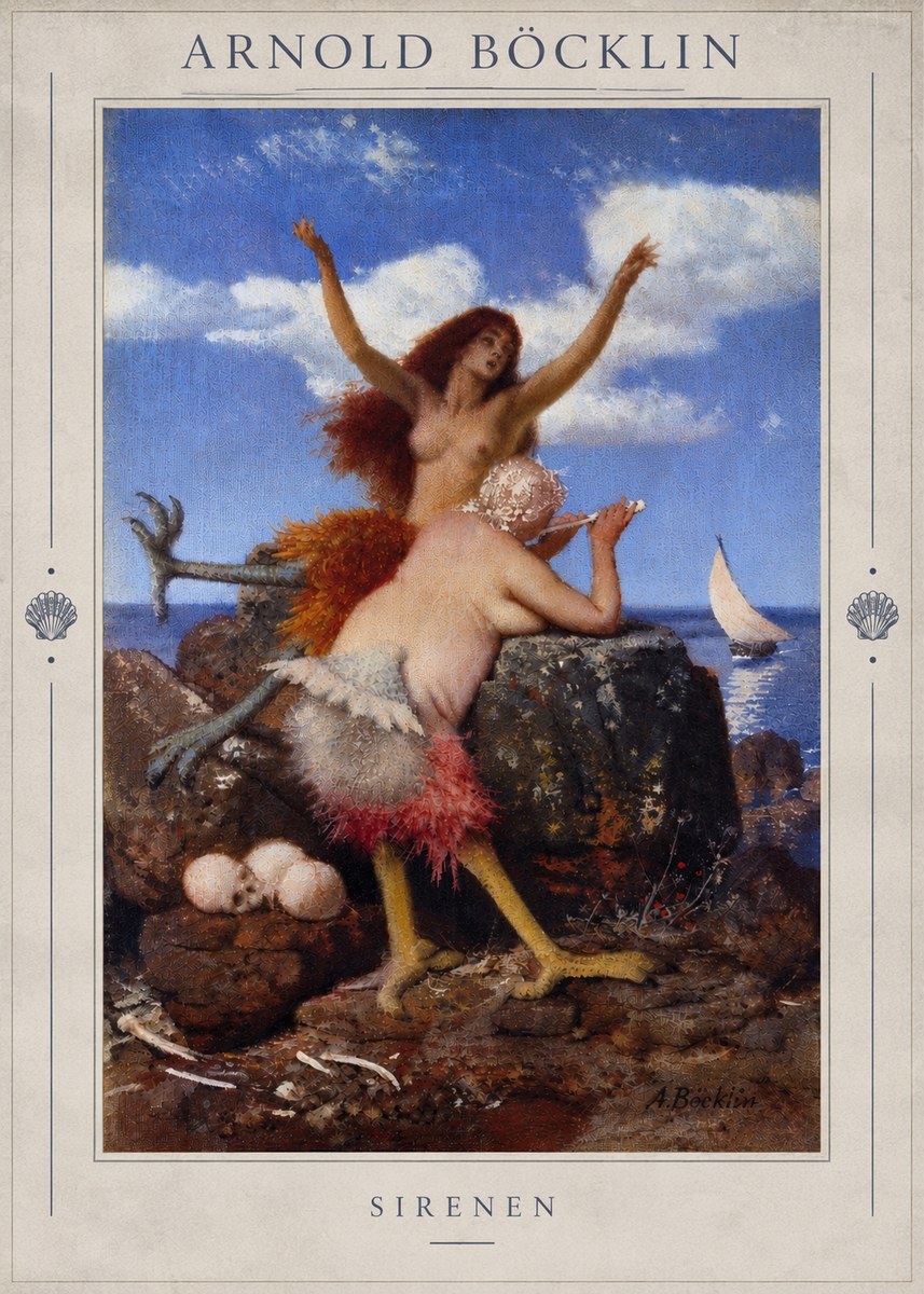 Arnold Böcklin Sirenen No4 - Plakat