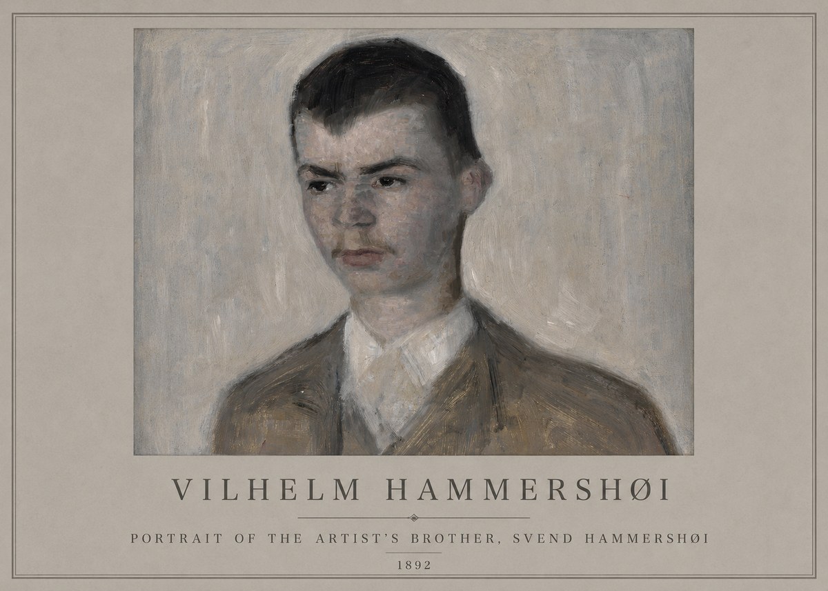 Vilhelm Hammershøi Portrait of the Artist's Brother, Svend Hammershøi No2 - Plakat