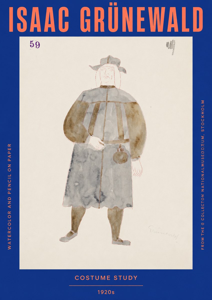 Isaac Grünewald Costume Study I No2 - Plakat