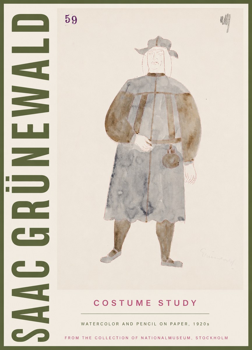 Isaac Grünewald Costume Study I No3 - Plakat