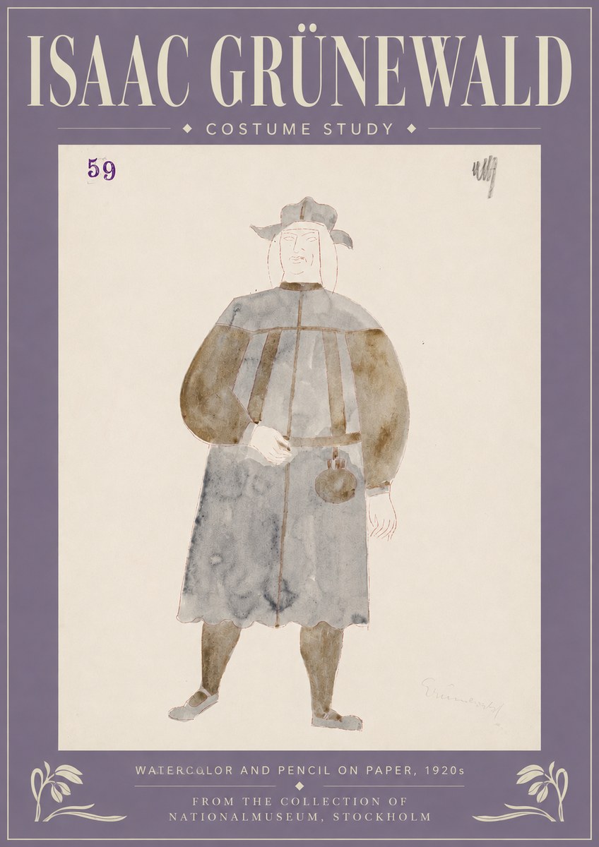 Isaac Grünewald Costume Study I No5 - Plakat