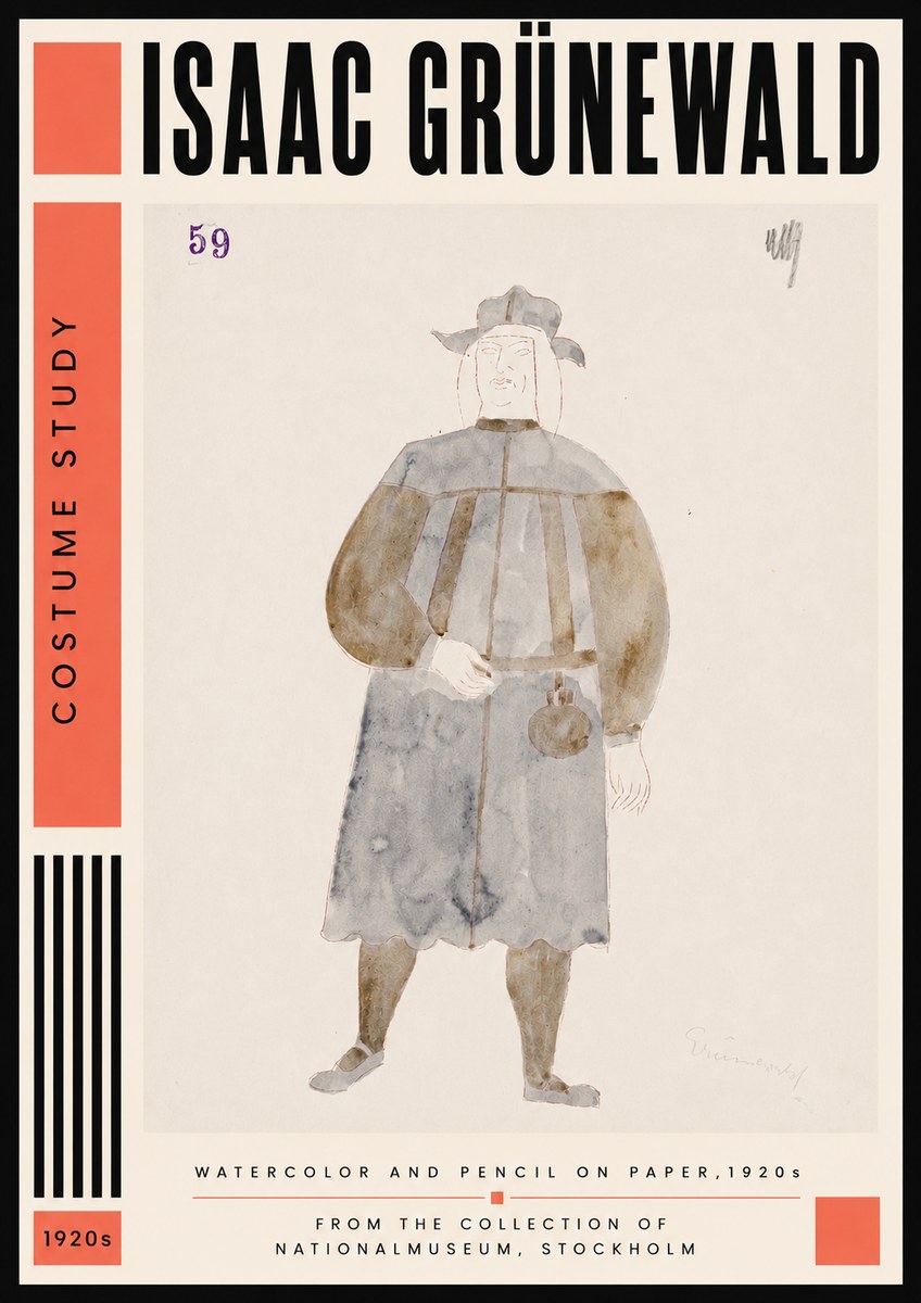 Isaac Grünewald Costume Study I No6 - Plakat