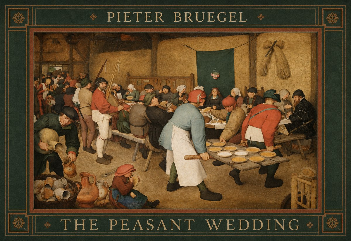 Pieter Bruegel The Peasant Wedding I No5 - Plakat