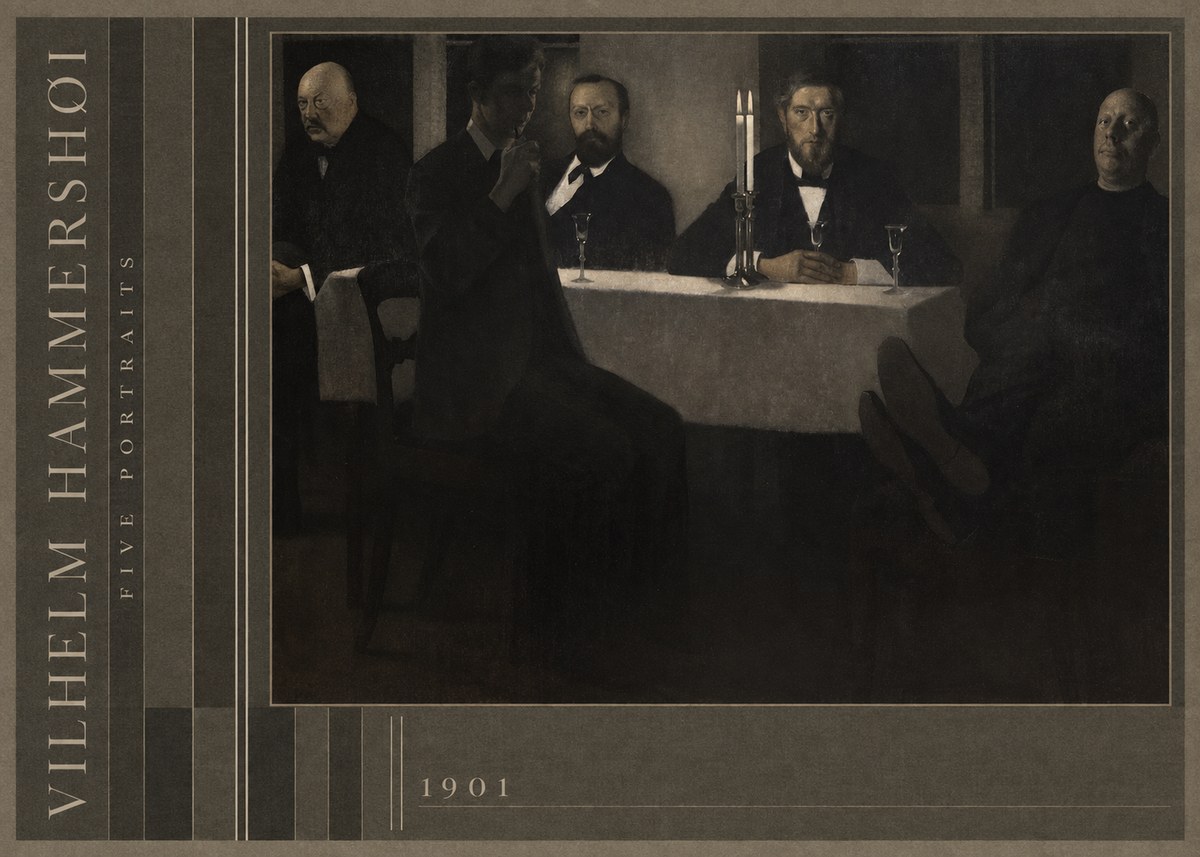Vilhelm Hammershøi Five Portraits I No3 - Plakat