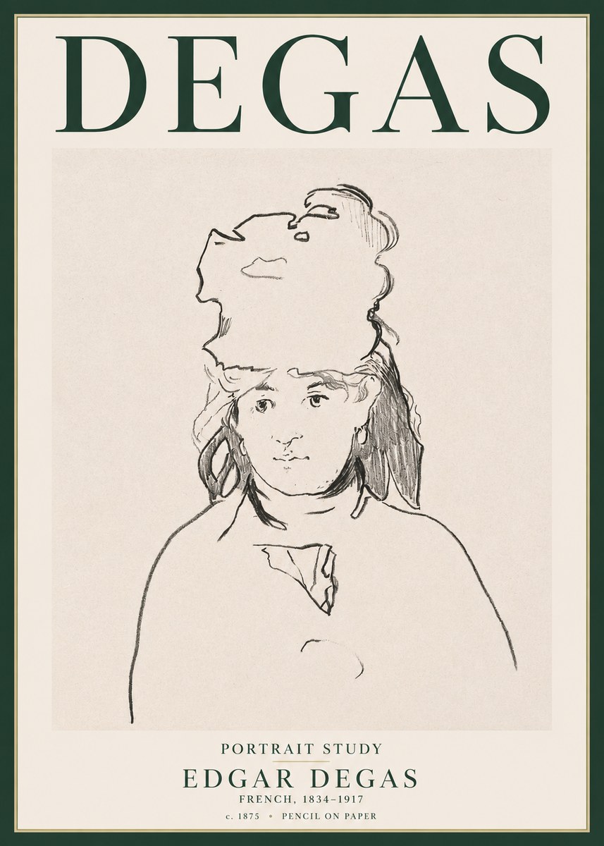 Edgar Degas Portrait Study No3 - Plakat