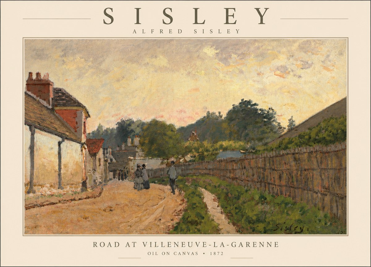 Sisley Road at Villeneuve-la-garenne No5 - Plakat