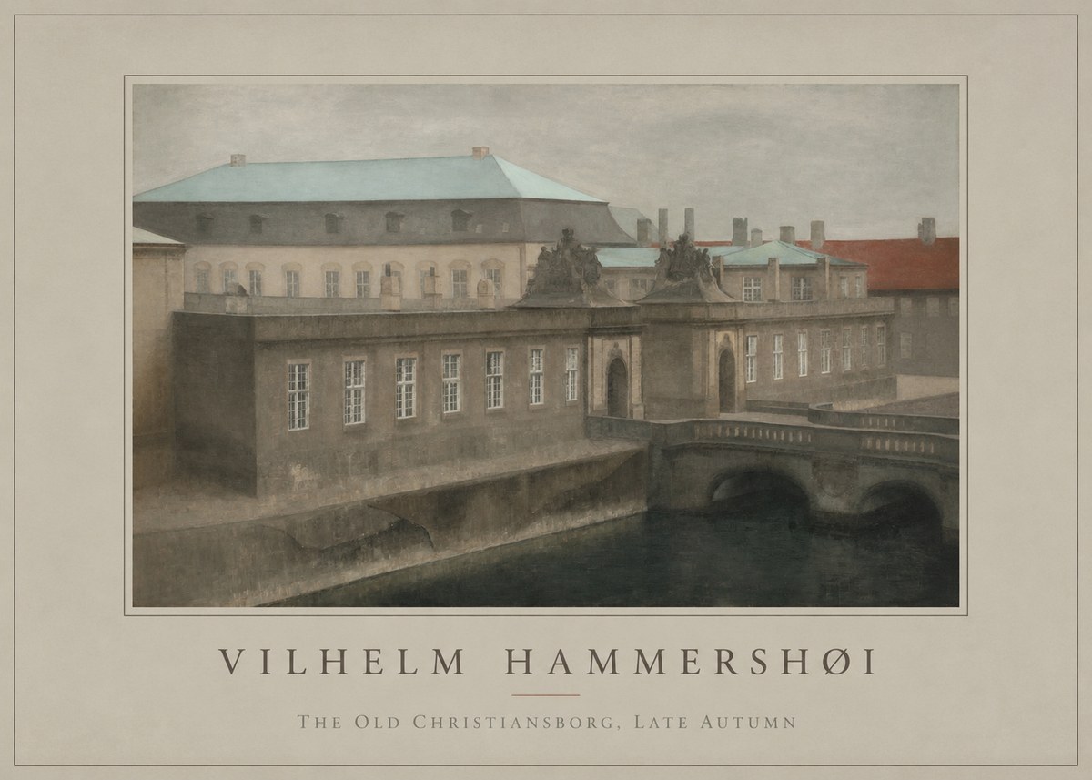 Vilhelm Hammershøi The Old Christiansborg, Late Autumn No1 - Plakat