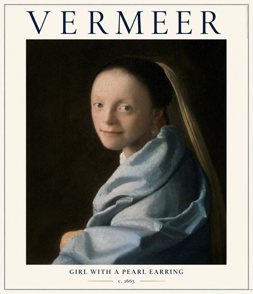 Vermeer Girl with a Pearl Earring I No1 - Plakat