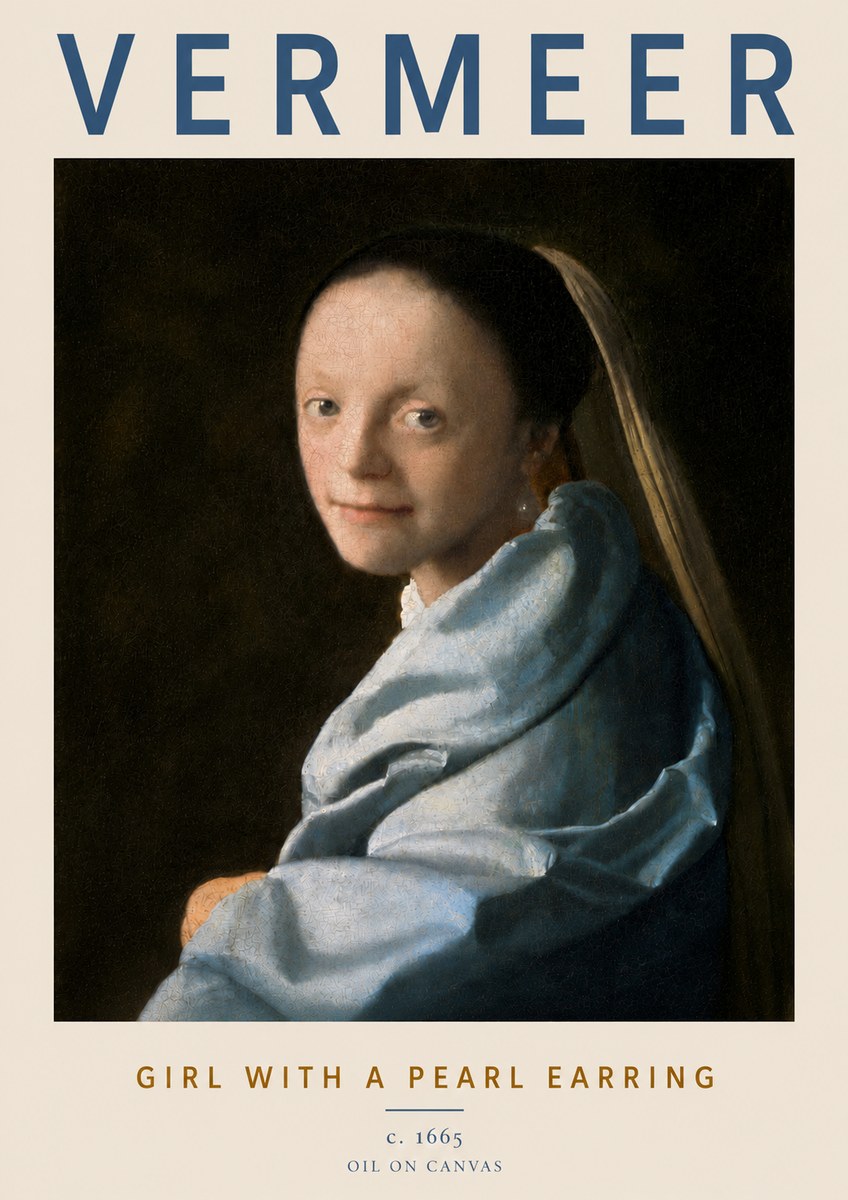 Vermeer Girl with a Pearl Earring I No4 - Plakat