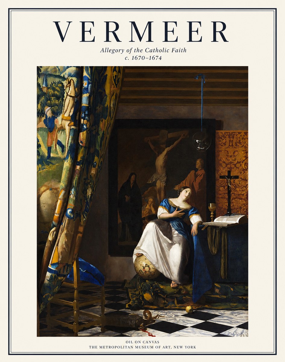 Vermeer Allegory of the Catholic Faith No1 - Plakat