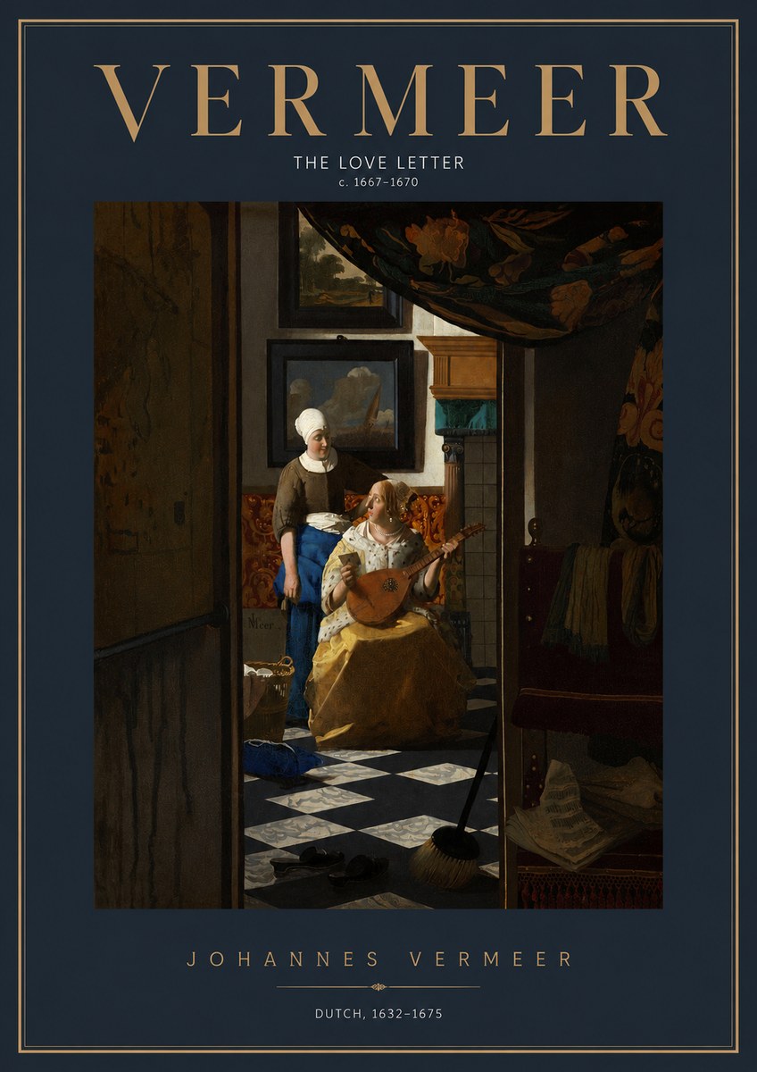 Vermeer The Love Letter No2 - Plakat