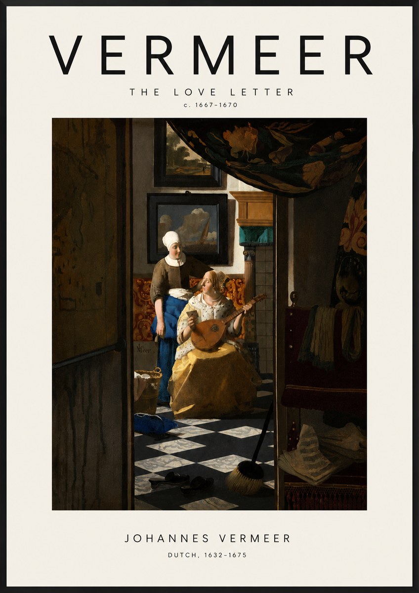 Vermeer The Love Letter No3 - Plakat