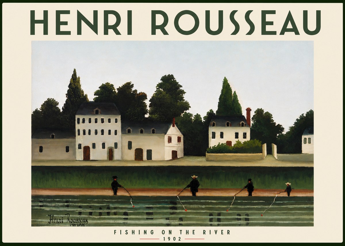 Rousseau Fishing on the River No2 - Plakat