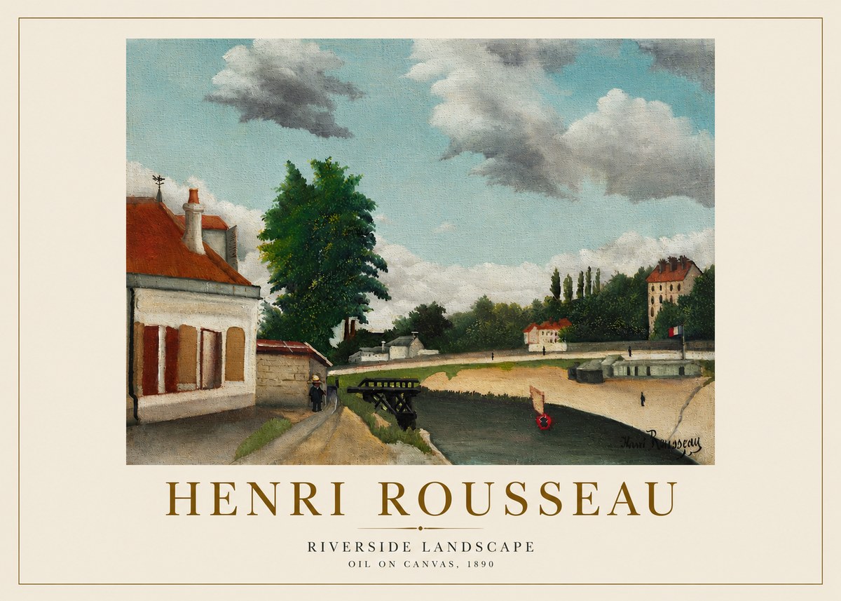 Rousseau Riverside Landscape No5 - Plakat