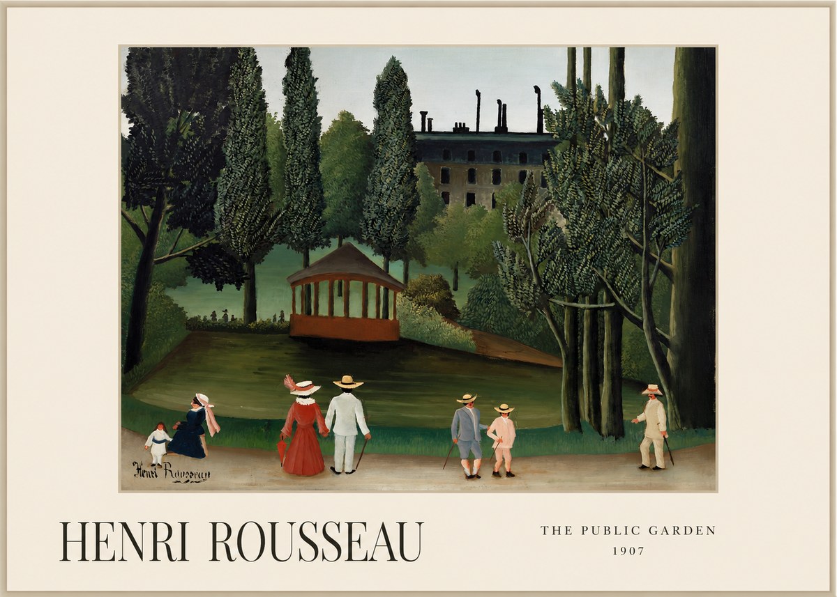 Rousseau The Public Garden No1 - Plakat