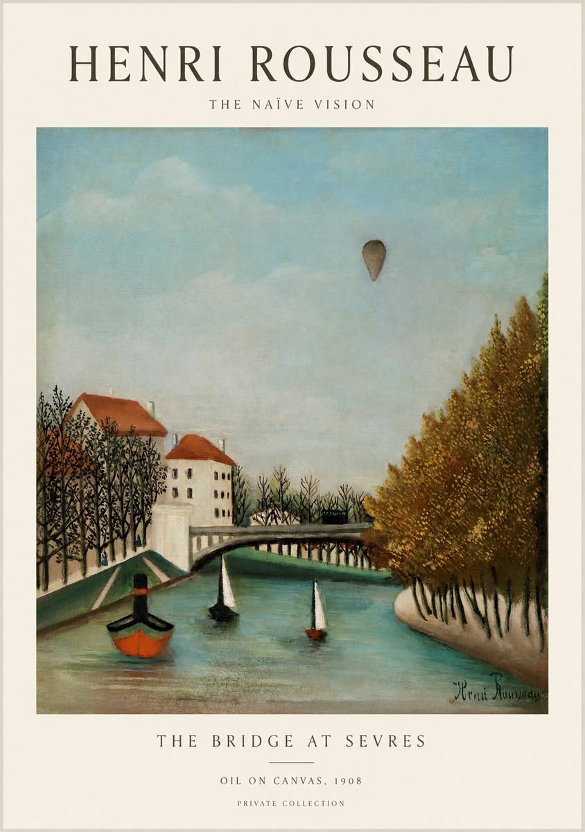 Rousseau The Bridge at Sevres No1 - Plakat