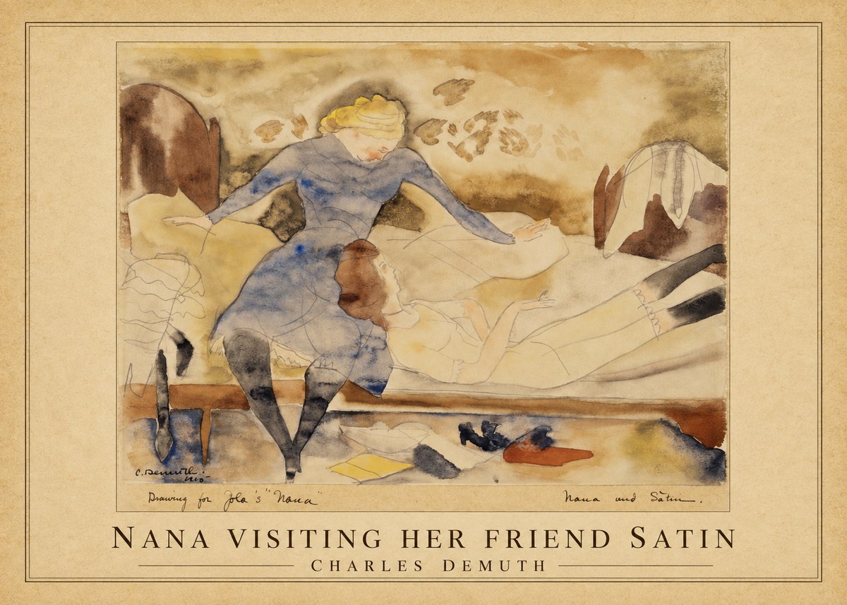 Charles Demuth Nana Visiting Her Friend Satin No1 - Plakat