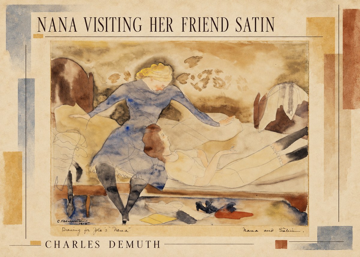 Charles Demuth Nana Visiting Her Friend Satin No2 - Plakat