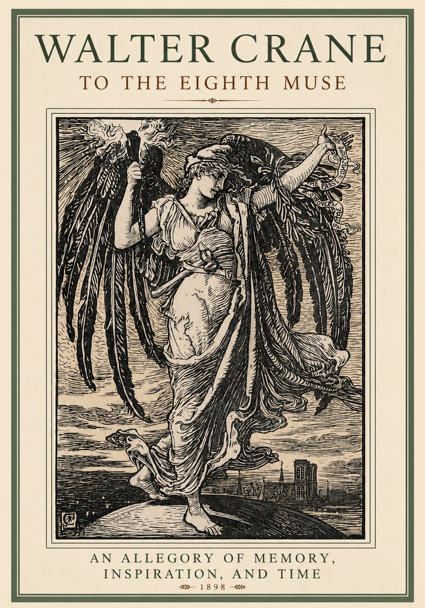 Walter Crane To the Eighth Muse No2 - Plakat