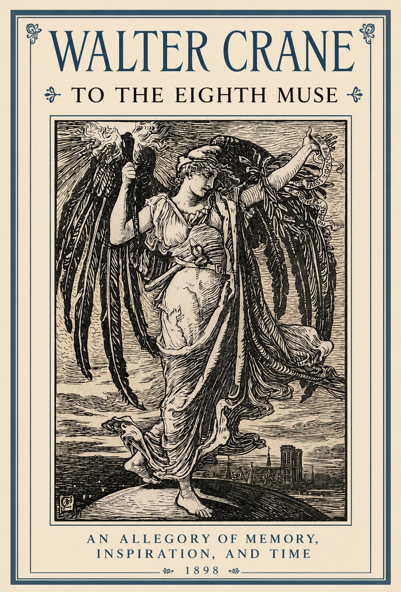 Walter Crane To the Eighth Muse No3 - Plakat