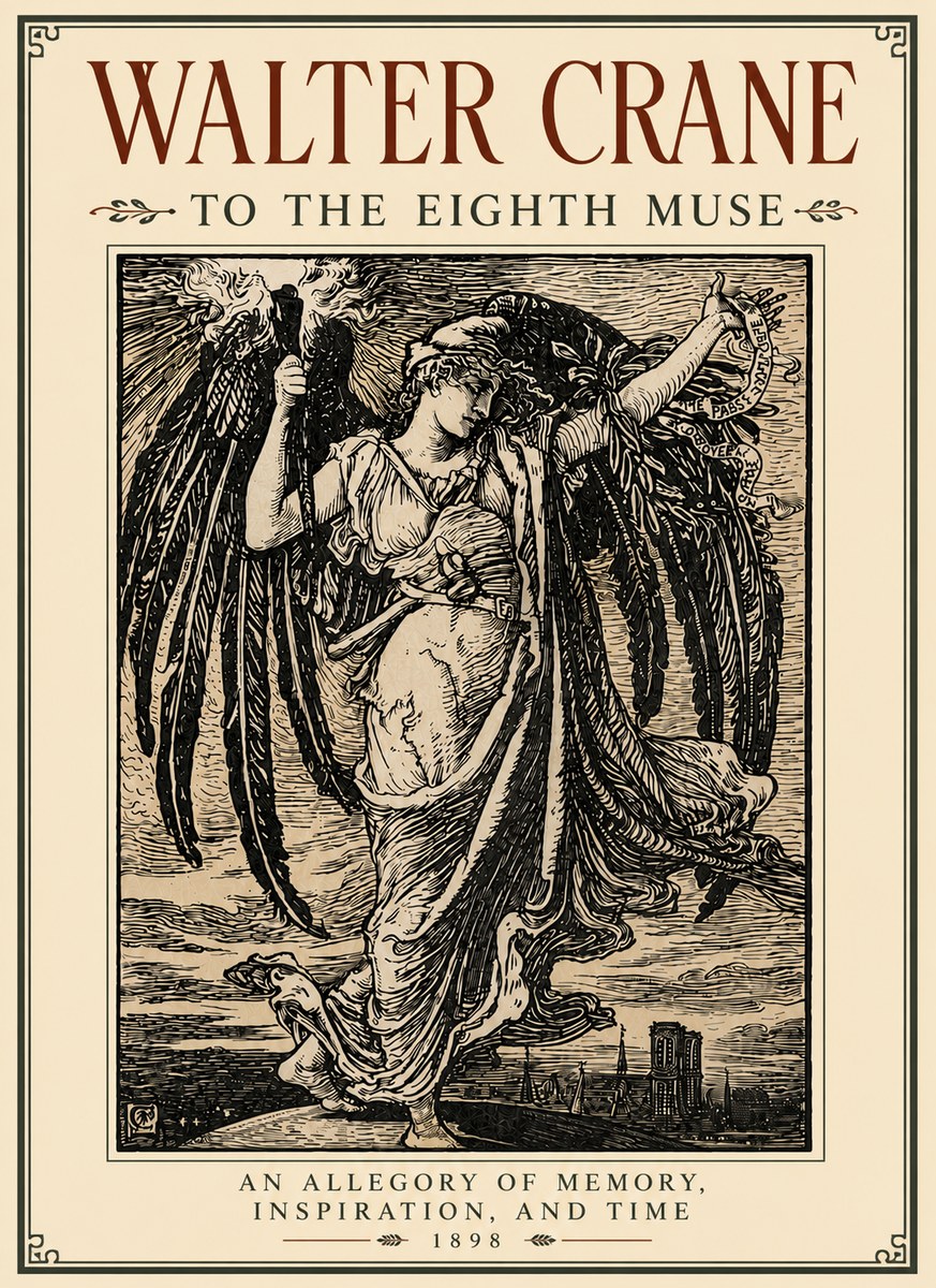 Walter Crane To the Eighth Muse No6 - Plakat