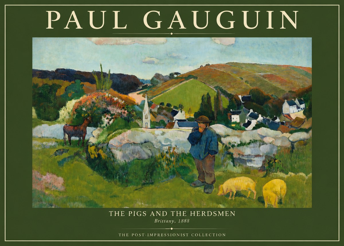Paul Gauguin The Pigs and the Herdsmen No4 - Plakat