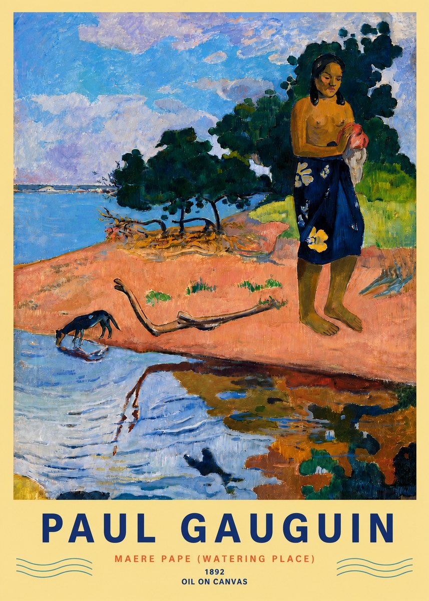 Paul Gauguin Maere Pape (Watering Place) No6 - Plakat